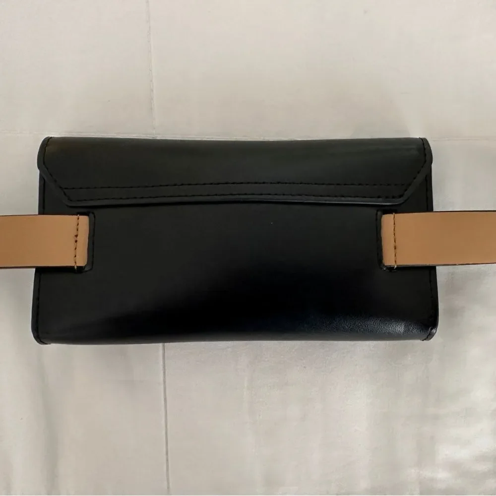 Kate Spade Leather Belt Bag Black Foldover Size S/M & L/XL • NEW WITH TAGS •